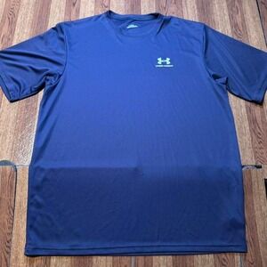 Under Armour Blue Retro Tech Sportswear Running Train Shirt Large